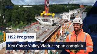 HS2 completes key Colne Valley Viaduct span during threeweek road closure [upl. by Cartan]