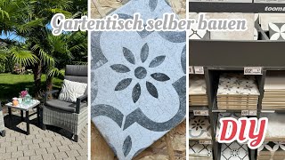 Fliesentisch einfach bauen Gartendeko Gartentisch selbst bauen DIY [upl. by Rednazxela]