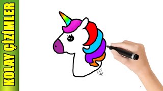 Unicorn çizimi  Kolay ve güzel unicorn nasıl çizilir  kolay çizimler [upl. by Nylacaj]