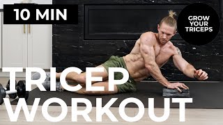 10 Min BODYWEIGHT  DUMBBELL Tricep Workout  16 Exercises for BIGGER TRICEPS [upl. by Leis]