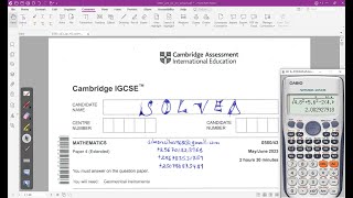 058043MJ23  CAMBRIDGE IGCSE EXTENDED MATHEMATICS MAYJUNE 2023 Paper 43 [upl. by Rhoads]