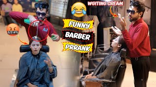 Funny Barber Prank Part 2  BY AJ Ahsan [upl. by Yhtommit]