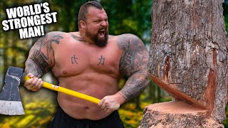 STRONGMAN Tries TIMBERSPORTS [upl. by Nellad828]