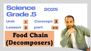 Science 5  Food chain  Decomposers Grade 5  Unit 1Concept 2 Lesson 2  Part 22 [upl. by Garris860]