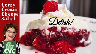 Cherry Cream Cheese Jello Salad An Old Church Cookbook Recipe [upl. by Notslar]