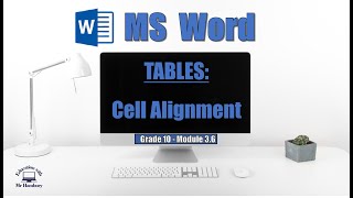 How to Align Text in a Word Table  Word 2019 Tutorial [upl. by Gnivre]