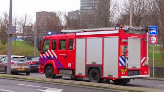 Brandweer Reserve TS 179233 Staat vast voor Enorme Verkeersdrukte bij de Maastunnel Rotterdam [upl. by Bechler]