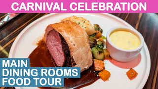 Carnival Celebration Main Dining Rooms Food Tour [upl. by Fabrice]