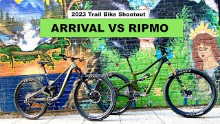 2023 Trail Bike Shootout  We Are One Arrival 152 VS Ibis Ripmo [upl. by Eidnar]