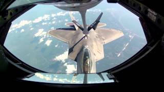 F22 Raptor Refueling HD Go Pro with Cockpit Audio [upl. by Knobloch546]