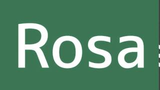 How to say Rose in Spanish [upl. by Malissa63]