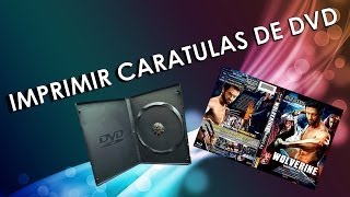 Como imprimir caratulas de DVD  CARATULADOR [upl. by Hartley338]