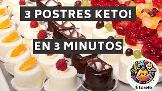 ¡Postres Keto en 3 Minutos 🍰🍫  Tito Keto [upl. by Nonac]