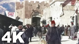 1897 Osmanlı Devletinin Filistindeki Halkın Günlük Yaşamı  4K  Renkli [upl. by Anirak115]