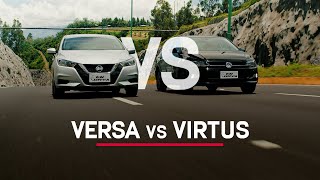 NISSAN VERSA VS VOLKSWAGEN VIRTUS ¿CUÁL ES EL MEJOR SEDÁN  REVIEW  CARACTERÍSTICAS  VERSUS [upl. by Hametaf]