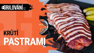 RECEPT na gril Krůtí pastrami v grilu Weber Smokey Mountain [upl. by Urania]