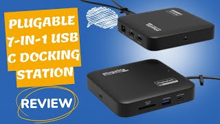 Dual Monitor Docking Solution Plugable 7in1 USB C Docking Station Review [upl. by Elsy21]