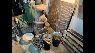 How to Burn Anthracite Coal in Pot Belly Stove Pt1 Lighting [upl. by Neenej]