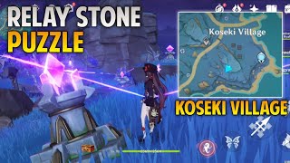 Koseki village inazuma relay stone puzzle genshin impact [upl. by Eiger]