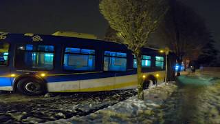 Vancouver BC  Translink Bus Snow Chaos [upl. by Vally]