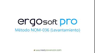 NOM036 Levantamiento con el software ERGOsoft Pro OnLine [upl. by Ggerk]