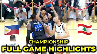 Championship Game  Strong Group PH vs Al Riyadi Lebanon Full Game Highlights [upl. by Anwahsar991]