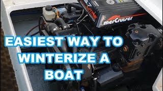 FastFree Way To Winterize Your BOAT Mercrusier OMC IO quot The Lazy Wayquot [upl. by Eehtomit]