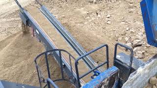 Quarry crusher crushing limestone [upl. by Parrnell]