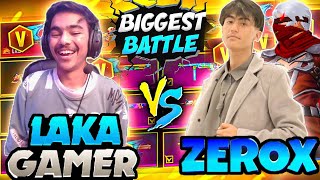 Zerox vs Laka Gamer 😱 spinning wheel collection verses for fist time  Garena Free Fire [upl. by Ahon]