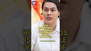 Risa Hontiveros is a female version of a Sonny Trillanes  VP Sara Duterte [upl. by Aneert904]