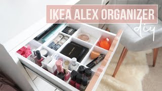 DIY IKEA ALEX DRAWER ORGANIZER INSERT  STORAGE ORGANIZATION [upl. by Mailli]