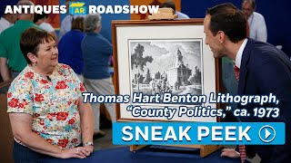 Preview T H Benton quotCounty Politicsquot Lithograph  Vintage Chattanooga Hr 2  ANTIQUES ROADSHOW [upl. by Maje911]