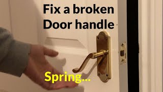 How to fix a Loose Door Handle  Replace broken spring [upl. by Jaf]