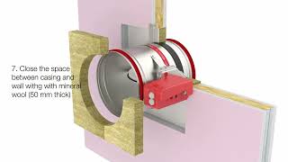 Klimaoprema fire damper  FDC Flexible wall installation Fire BattWeichschott [upl. by Damita]