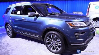 2019 Ford Explorer Platinum  Exterior and Interior Walkaround  2018 LA Auto Show [upl. by Pesvoh]