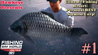 Fishing Sim World Pro Tour  2023 Ep1  Gilhams Fishing Resort Personal BEST Siamese Carp [upl. by Tasiana]