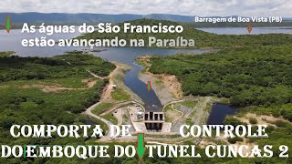 Barragem de Boa Vista abertas as comportas do tunel cuncas 2 aguas já estão na Barragem caiçaras [upl. by Bunnie]