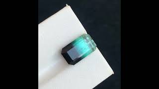 Natural Bicolor Tourmaline Gemstone Emerald Cut 765 Carats [upl. by Sldney]