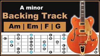 Backing Track In A minor  Pentatonic  Easy Lesson [upl. by Marylynne]