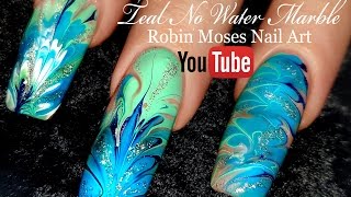 No Water Needed  MINT MANI Diva DIY Drag Marble nail art Tutorial [upl. by Loomis]