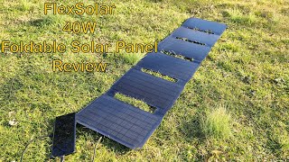 FlexSolar 40W Foldable Solar Panel Review  A Solar Panel thats great for charging phones [upl. by Canada]