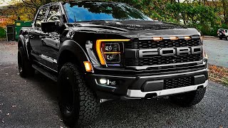 2023 Ford F150 Raptor Black  interior and Exterior Details Wild Truck [upl. by Seaton60]