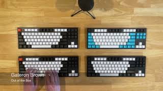 Keychron C1 Mechanical Keyboard Sound Test red amp brown switches out of box and with mods [upl. by Thgiled]