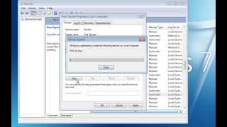 Fix Print Spooler Error 1053  Video Tutorial [upl. by Eolhc]