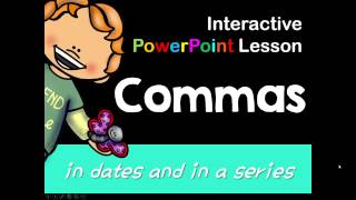 Interactive PowerPoint Commas in Dates and in a Series PREVIEW [upl. by Diarmuid]