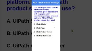 QampA 5 UiPath Platform Knowledge shorts uipath [upl. by Libbna]