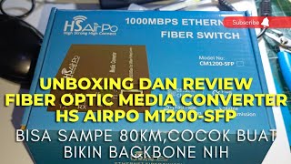 Review Fiber Optic Media Converter HS AirPo CM1200SFP SFP to RJ45 [upl. by Erreipnaej]