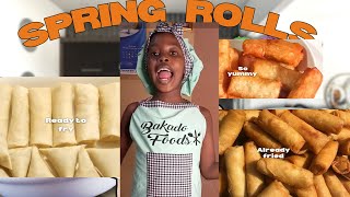 HOW TO MAKE AND FLOD SPRING ROLLSSPRING ROLL WRAPPER  BAKADO COOKHOUSE [upl. by Mancino]