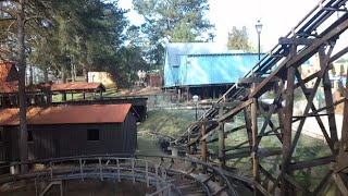 Dahlonega Mine Train  Six Flags Over Georgia  Front Row 4K HD POV  March 2023 [upl. by Lonna]