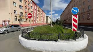 ⁴ᴷ⁶⁰ Norilsk City  Leninskiy Boulevard  July 24 2020 16 around 1420 PM [upl. by Dame]